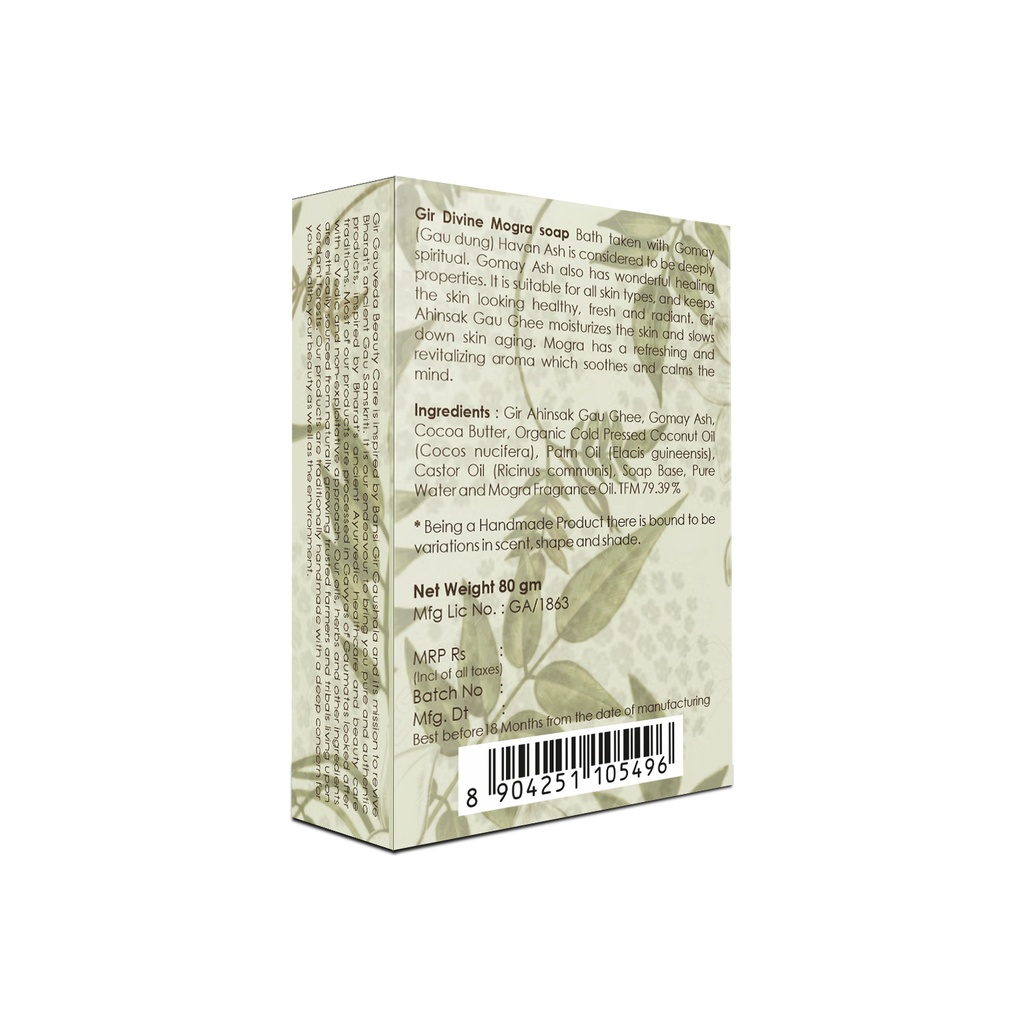 GIR Divine Ash &amp; Mogra Herbal Soap 80g