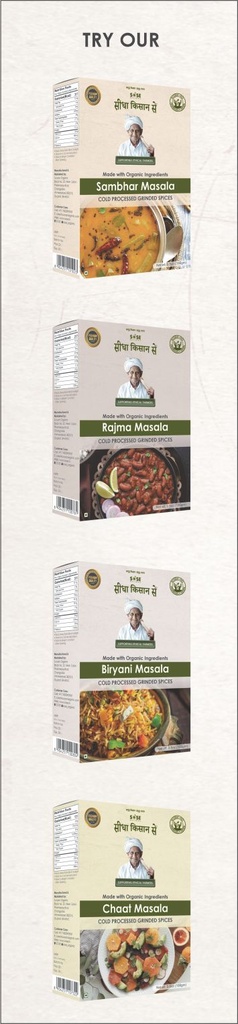 Sidha Kisan Se Organic Black Pepper Whole (Kali Mirch) 100gm
