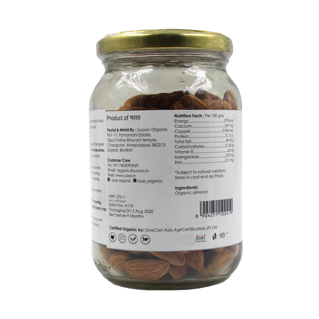 SO GOOD Organic Almond 250gm