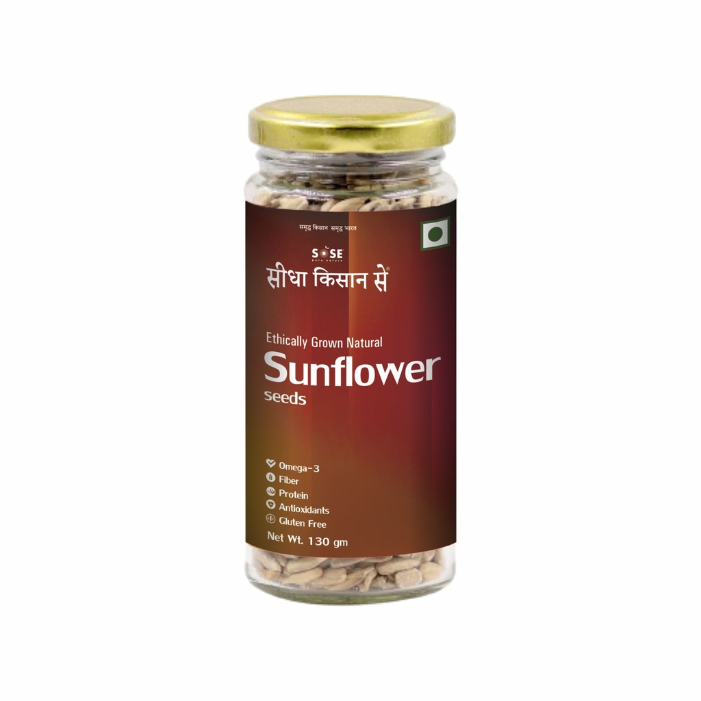 Sidha Kisan Se Organic Sunflower Seeds (Surajmukhi) 130gm